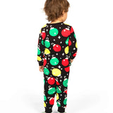 Toddler Boy's Ornaments Crew Neck Pajama Set