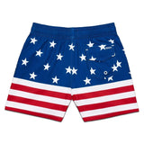 Boy's American Flag Stretch Swim Trunks