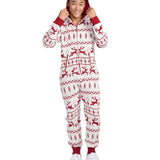 Men's Red and White Fair Isle Knit Jumpsuit