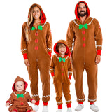 Matching Gingerbread Family Jumpsuits