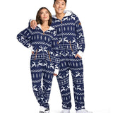 Women's Navy Fair Isle Knit Jumpsuit
