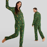 Women's Christmas Story Leg Lamp Lapel Pajama Set