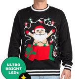 Men's Yuletide Tassels Light Up Ugly Christmas Sweater