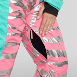 Women's Electric Zebra Snow Suit