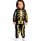 Toddler Girl's Gold Skeleton Costume