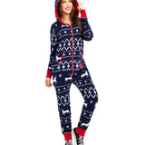 Women's Blue Reindeer Jumpsuit