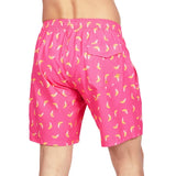 Pink Banana Peel Stretch Swim Trunks - 7.5" Inseam