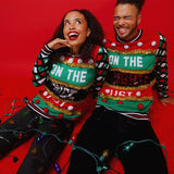 Women's Naughty or Nice Reversible Sequin Ugly Christmas Sweater