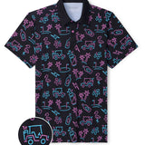 Men's Glowing Game Golf Polo