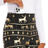 Black and Gold Fair Isle High Waisted Leggings