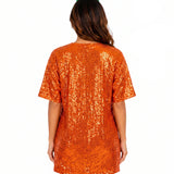 Sequined Pumpkin Costume Dress