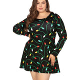 Women's Twinkle Lights Plus Size Dress
