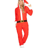 Women's Santa Jumpsuit With Fur