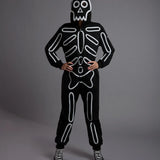 Women's Neon LED Light Up Skeleton Costume