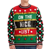 Men's Naughty or Nice Reversible Sequin Ugly Christmas Sweater
