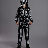 Boy's Neon LED Light Up Skeleton Costume