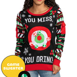 Women's Drinking Game Ugly Christmas Sweater