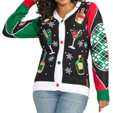 Women's Mix and Be Merry Christmas Cardigan Sweater