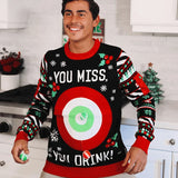 Men's Drinking Game Ugly Christmas Sweater