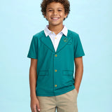Boy's Green Blazer Golf Polo