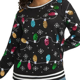 Women's Midnight String of Lights Ugly Christmas Sweater