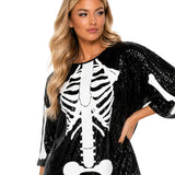 Sequined Skeleton Costume Dress