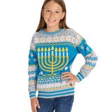 Girl's Reversible Sequin Hanukkah Sweater