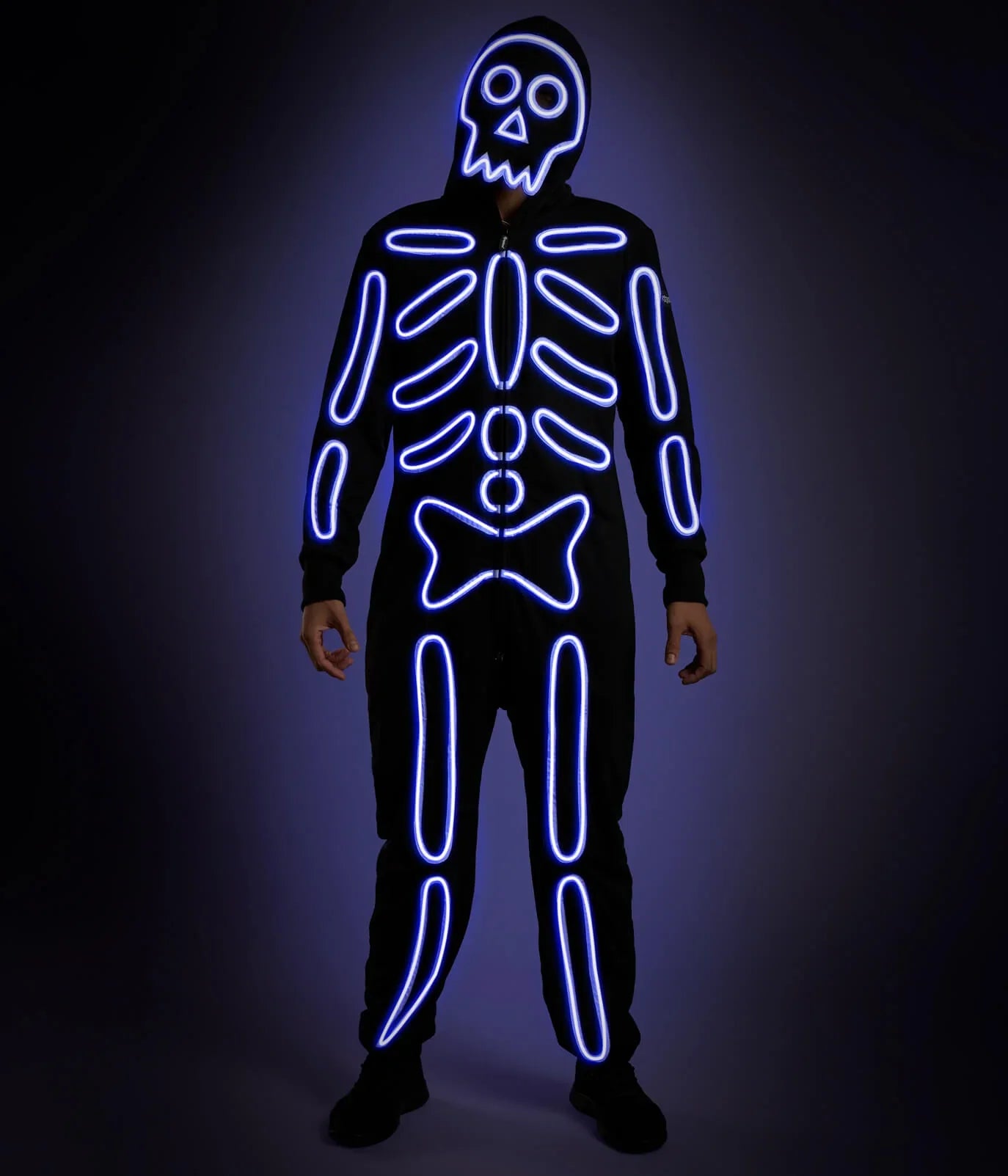Matching Neon LED Skeleton Couples Costumes