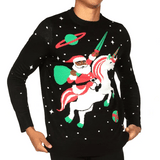 Men's Santa Unicorn Ugly Christmas Sweater