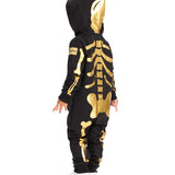 Toddler Girl's Gold Skeleton Costume