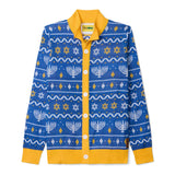 Men's Menorah Print Cardigan Sweater