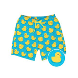 Rubber Ducky Stretch Swim Trunks With Liner - 7.5" Inseam