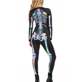 Iridescent Skeleton Bodysuit Costume