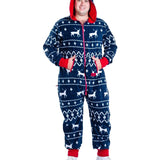 Men's Blue Reindeer Big and Tall Jumpsuit
