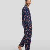 Matching Rudolph Lapel Couples Pajamas