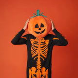 Men's Pumpkin Head Skeleton Costume