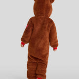 Toddler Girl's Rudolph Sherpa Jumpsuit