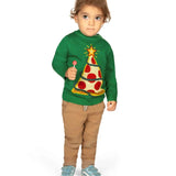 Toddler Boy's Pizza Tree Ugly Christmas Sweater