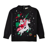 Toddler Girl's Santa Unicorn Ugly Christmas Sweater