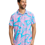 Men's Tropical Tee Time Pickleball Shirt