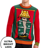 Men's Christmas Story Leg Lamp Light Up Ugly Christmas Sweater