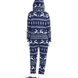 Women's Navy Fair Isle Knit Jumpsuit