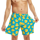 Rubber Ducky Stretch Swim Trunks With Liner - 7.5" Inseam