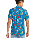Men's Surf's Up Santa Button Down Shirt