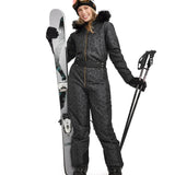 Women's Midnight Leopard Snow Suit