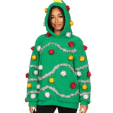 Women's Oh Christmas Tree Hooded Ugly Christmas Sweater
