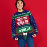 Men's Kiss Under the Mistletoe Ugly Christmas Sweater