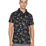 Men's Neon Dinosaur Golf Polo