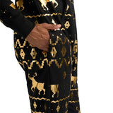 Men's Gold Foil Fair Isle Reindeer Jumpsuit