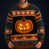 Men's Pumpkin Light Up Sweater